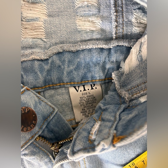 V.I.P. Jeans Medium Denim JUMPSUIT Full Body Suit Acid Stone Washed - Picture 5 of 6